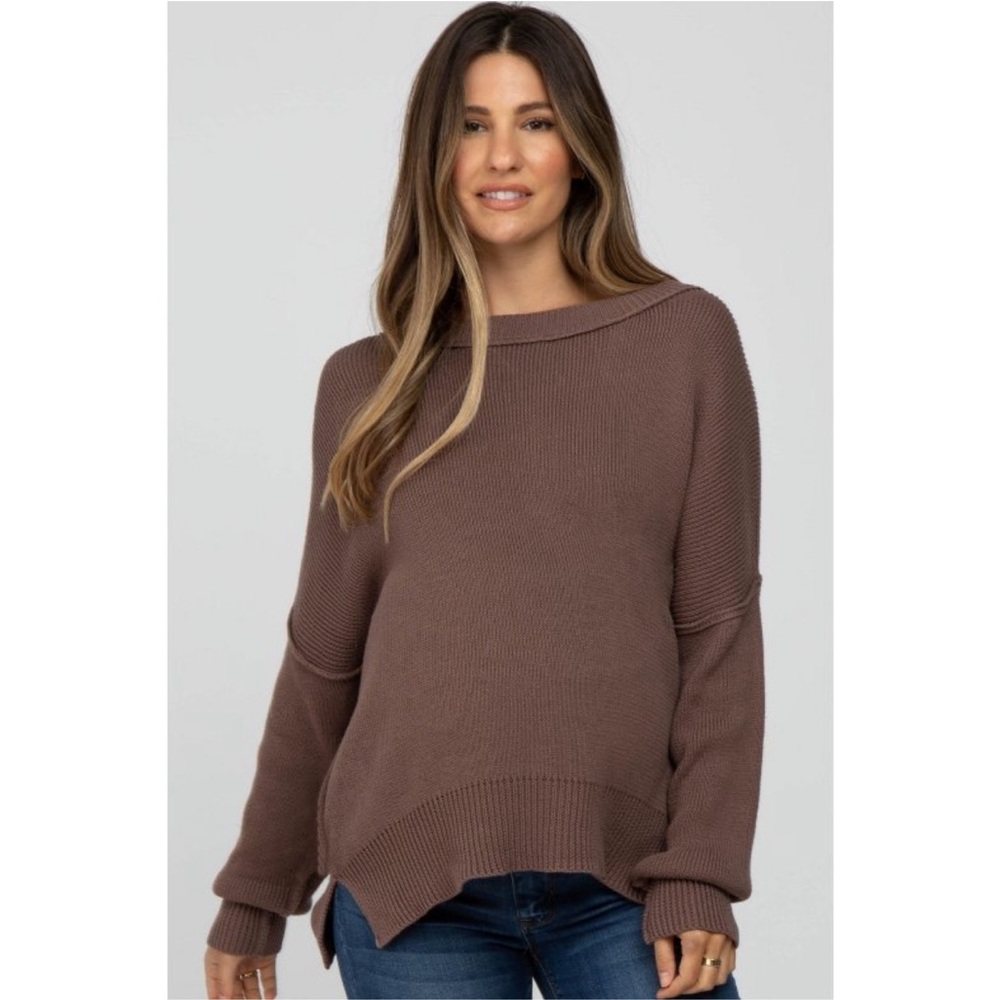 Women's purple maternity Sweater